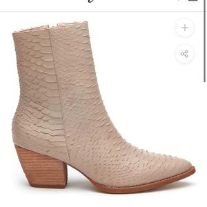 Western Bootie by Matisse Cary Boots Ivory Snake 9
